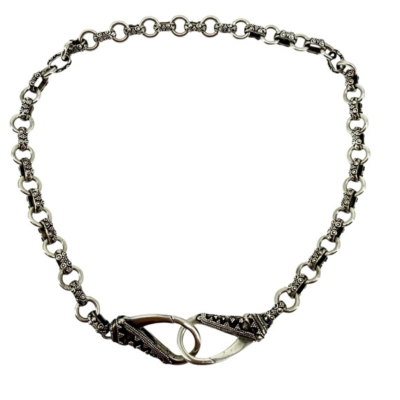 John Hardy Vintage Sterling Silver 18in Link Necklace 925 Rare Collectible - Picture 2 of 9